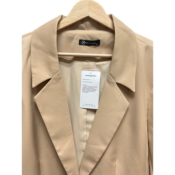 Pretty Garden NWT Tan Oversized Career Blazer - Picture 4 of 8